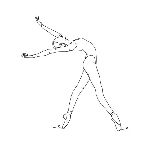 Premium Vector Continuous Line Drawing Illustration Of Ballet Dancer