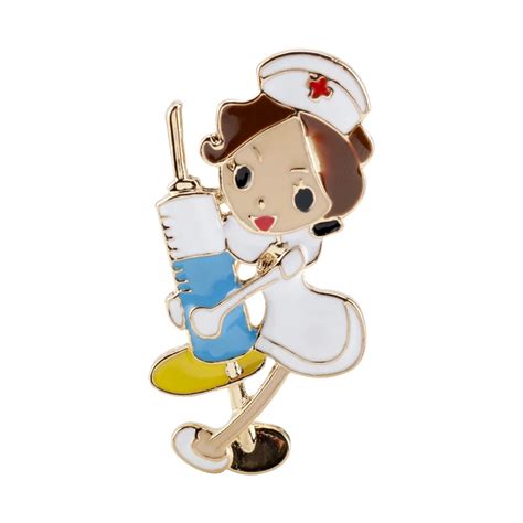 Nurse Pins Medical Brooches For Women Fashion Colorful Metal