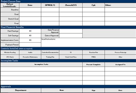 Project Documentation Template Excel Free Online Document