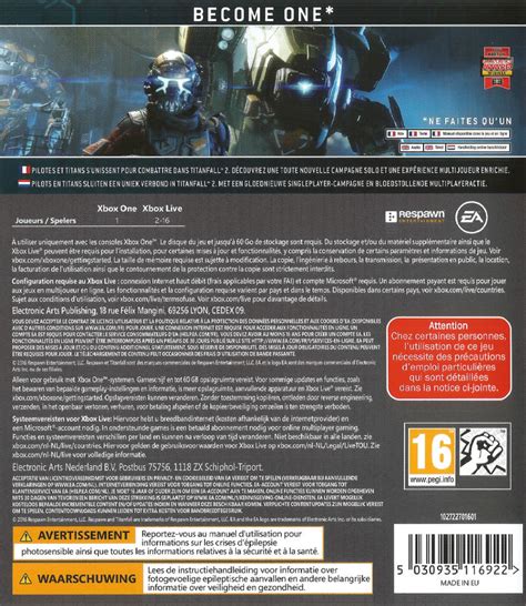 Titanfall 2 2016 Xbox One Box Cover Art Mobygames