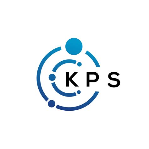 Diseño De Logotipo De Tecnología De Letras Kps Sobre Fondo Blanco Kps
