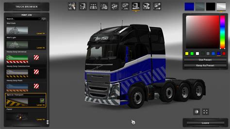 Euro truck simulator 2 v1.39.4.5s + 73 dlc. Paint Schemes