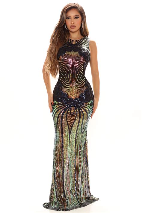 Always Shine Bright Sequin Maxi Dress Black Fashion Nova Dresses