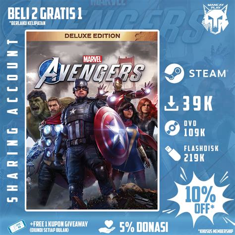 Jual Marvels Avengers Deluxe Edition Original Pc Indonesiashopee Indonesia