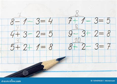 Math Examples In Elementary School Stock Photo Image Of Correct