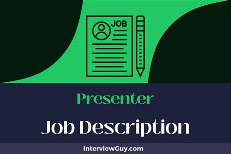 Presenter Job Description Updated For 2024