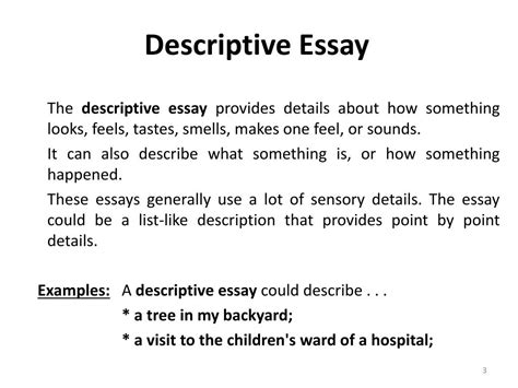 College Essay Descriptive Essay Meaning