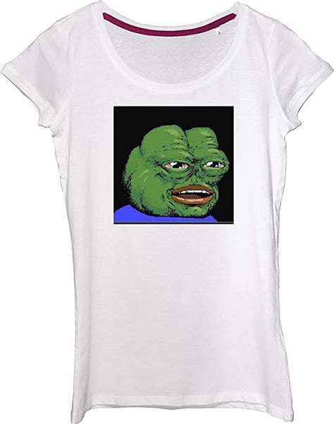 Pepe The Frog Artwork Womens T Shirt X Large White Uk