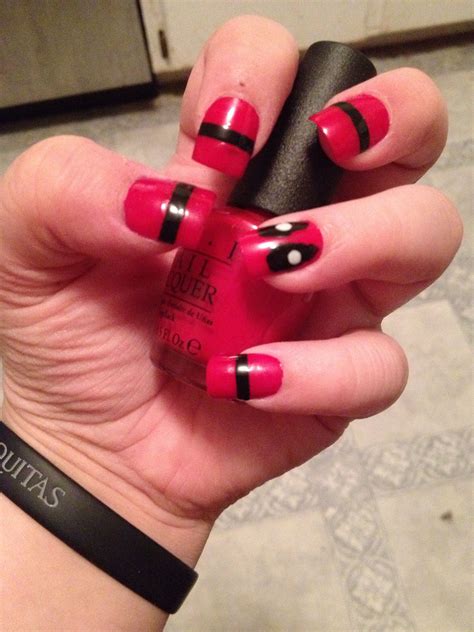 Deadpool Nails For Following A Picture I Think This Is Decent Decent