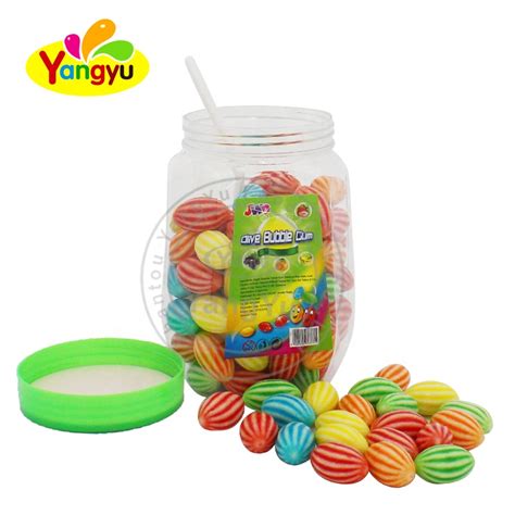 chinese bubble gum sweet fruity flavor olive bubble gum china price supplier 21food