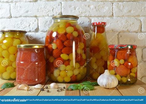 Pickled Tomatoes Stelanny Jars With Cherry Tomatoes Tomato Juice