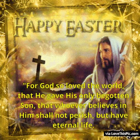 Easter arrives at the end of holy week and right after good friday, which commemorates jesus' crucifixion and death. Happy Easter Religious Gif Quote Pictures, Photos, and ...