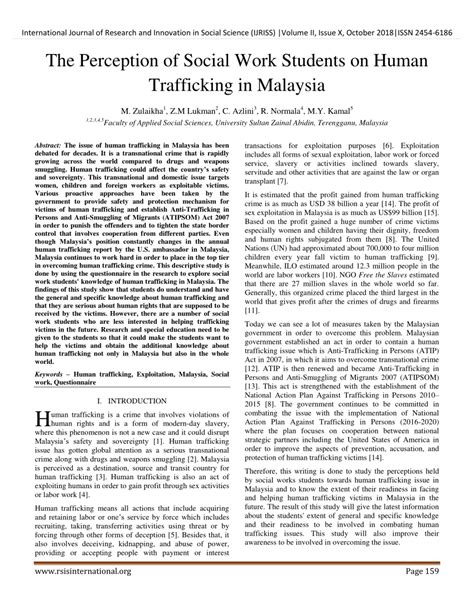 Human trafficking is a severe crime and refugees and forcibly displaced people are particularly at risk of being trafficked. (PDF) The Perception of Social Work Students on Human ...
