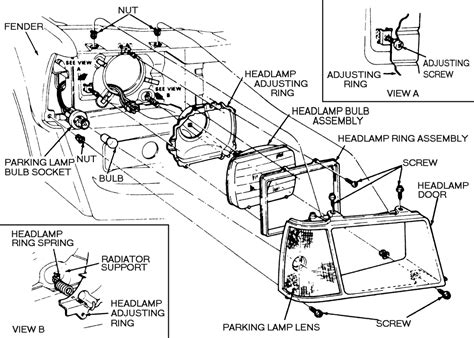 Diagram Ford Headlight Assembly Diagram Mydiagramonline