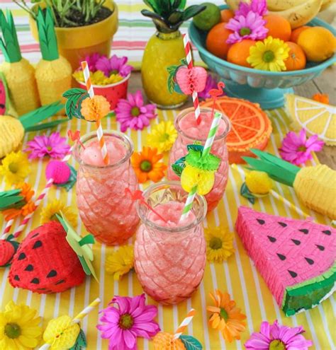 Twotti Frutti Paper Straws 12 Tutti Frutti Decorations Fruit Party