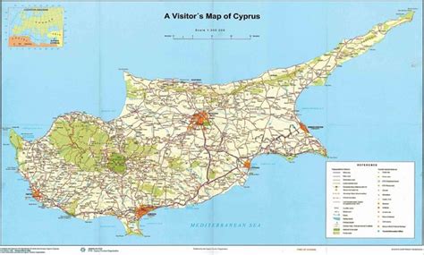 Pozitia geografica si localizarea principalelor orase din cipru. Cyprus Tourist Map - Cyprus • mappery