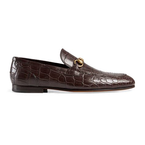 Gucci Jordaan Crocodile Loafer In Brown For Men Lyst