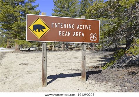 Bear Warning Sign Wilderness Stock Photo Edit Now 191290205