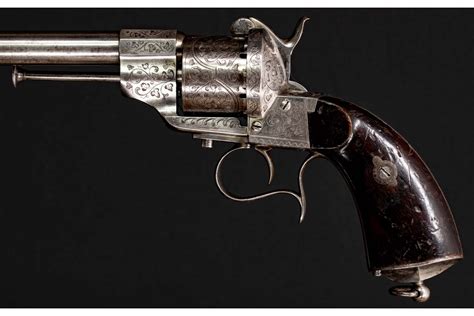 Fine Engraved 12mm French Model 1854 Lefaucheux Revolver