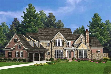 European Home With 2 Story Library 15899ge Architectural Designs