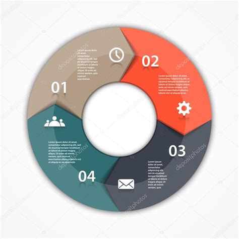Vector Circle Arrows Infographic Template For Diagram Graph