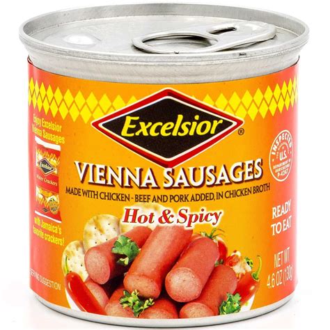 Excelsior Vienna Sausages Hot And Spicy 46 Oz