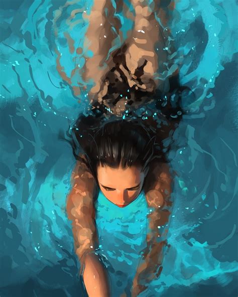 Swimming An Art Print By Sam Yang Inprnt