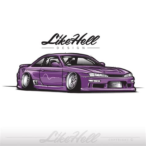 Nissan S14 By Likehell Design Tuner Cars Jdm Cars Cool Car Drawings