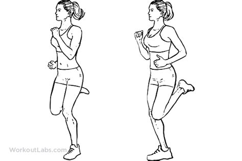 Butt Kicks Illustrated Exercise Guide WorkoutLabs