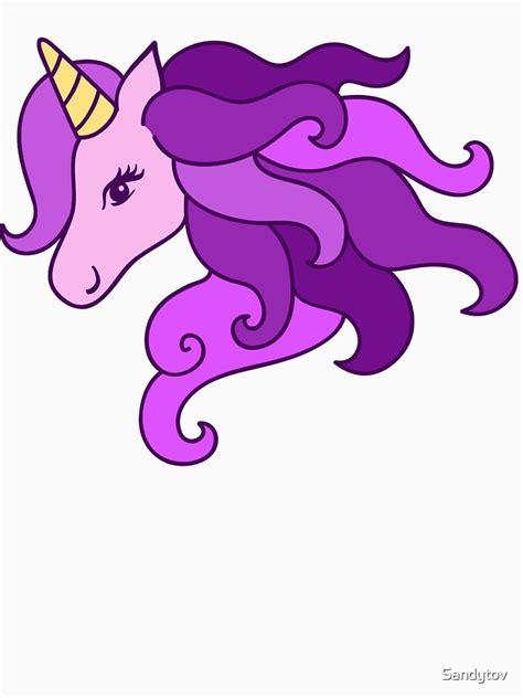 Unicorn Purple Unicorn Clipart Unicorn Head Unicorn Face T Shirt