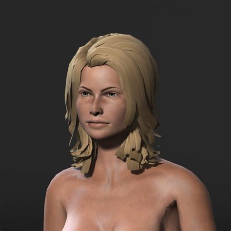 Naked Woman Rigged D Game Character Low Poly Cad Files Dwg Files My Hot Sex Picture