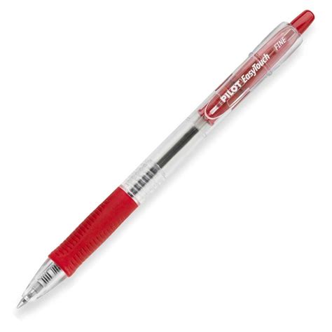 Pilot Ezr Easy Touch Retractable Ball Point Pen Fine Red