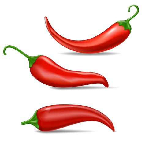 Premium Vector Realistic Fresh Red Hot Chili Pepper Kitchen Organic
