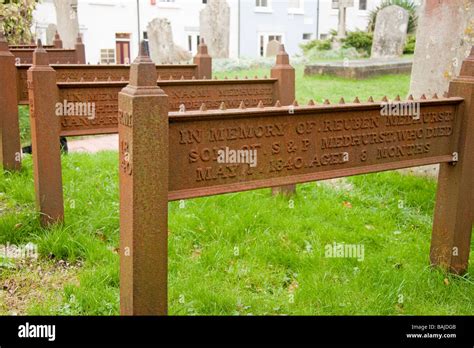 Cast Iron Grave Markers In St Anne S Church Graveyard In Lewes East
