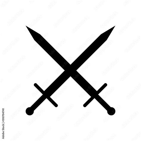Crossed Swords Icon Stock Vector Adobe Stock