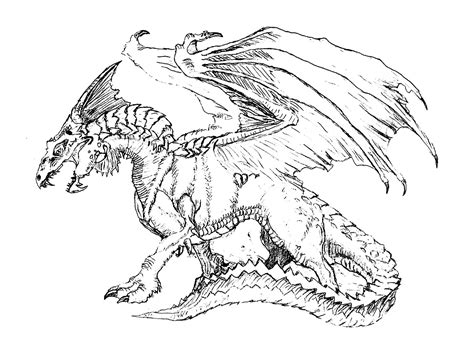 Scary Dragon Drawing At Getdrawings Free Download