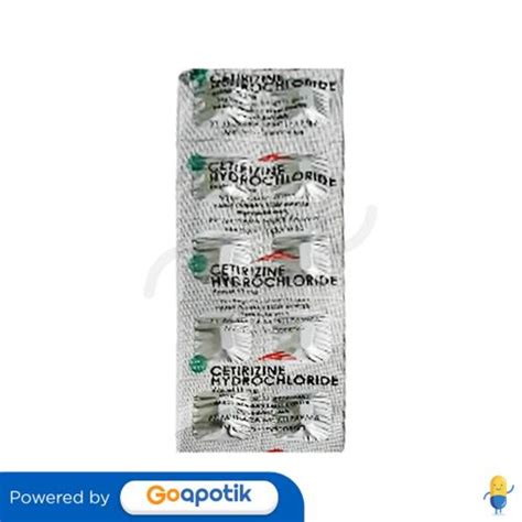 Cetirizine Hydrochloride Mutifa 10 Mg Tablet Kegunaan Efek Samping