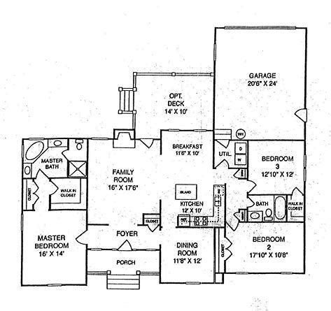 Dining room floor plan large beautiful photos via. Ranch Floor Plans Without Formal Dining Room : Madera ...