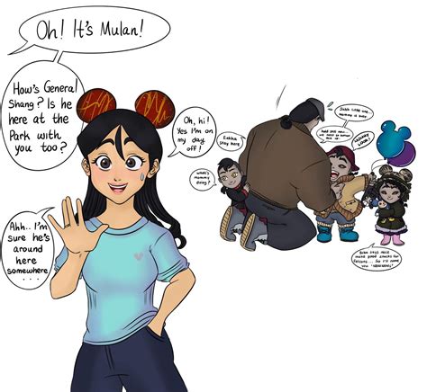 Mulan X Shan Yu Disneyland With The Kids By Heyhopperart On Deviantart