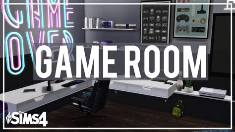 The Sims 4 Room Build Game Room Cc Links Youtube