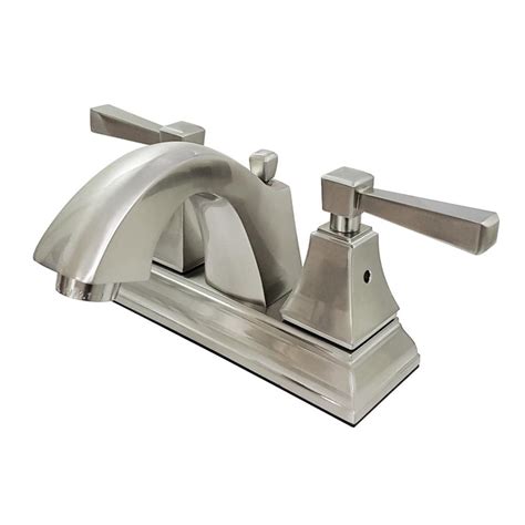 Solid brass construction translates to years of reliable service. Kingston Brass 4 in. Centerset 2-Handle Bathroom Faucet in ...