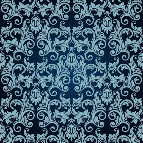 Blue Seamless Wallpaper Pattern — Stock Vector © Zybr78 4287975