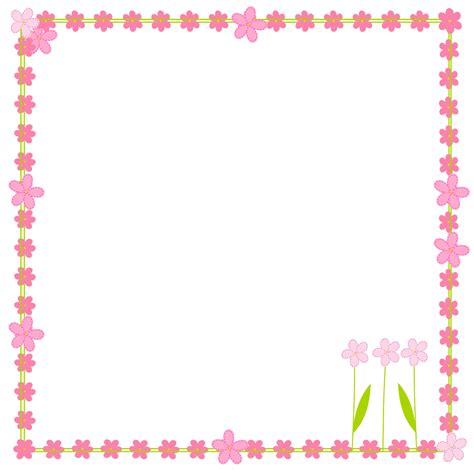 Flower Clip Art Borders And Frames High Resolution 1600 X 1599