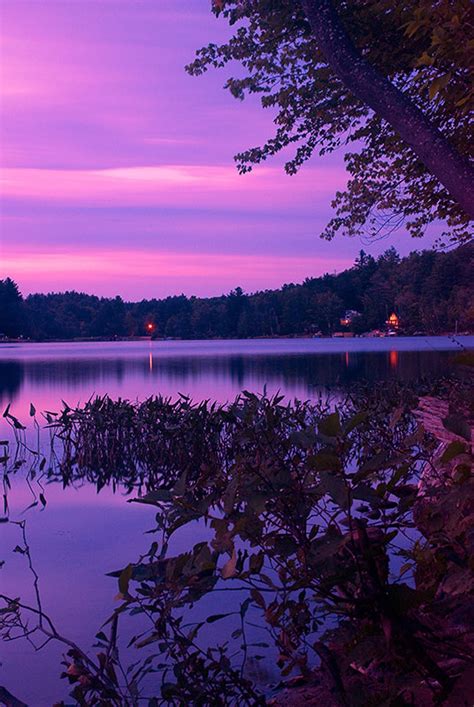 Purple Sunset Photograph Adirondack Mountains Adirondack Decor