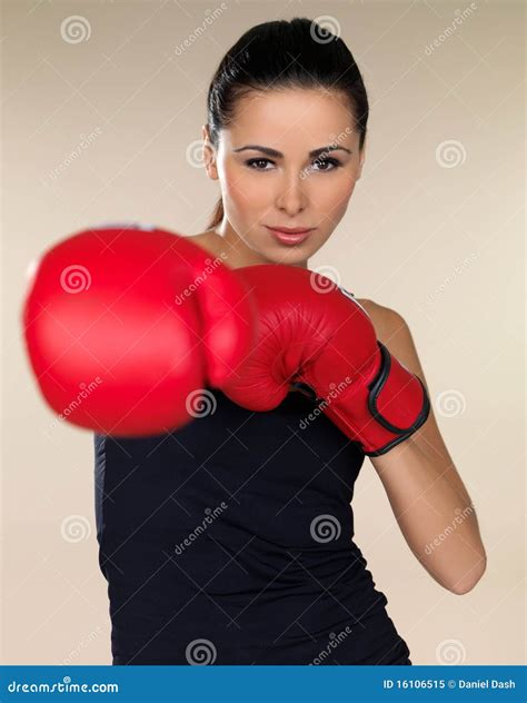 Brunette Boxing Girl Stock Image Image Of Brunette Direct 16106515