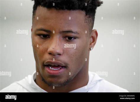Penn State Running Back Saquon Barkley Is Interviewed During Penn State