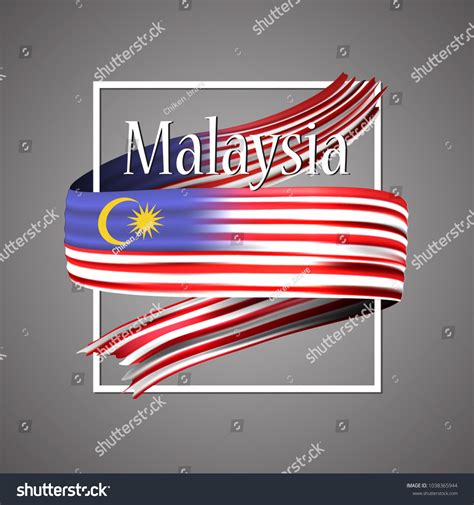 Malaysia Flag Official National Colors Malaysian Stock Vector Royalty