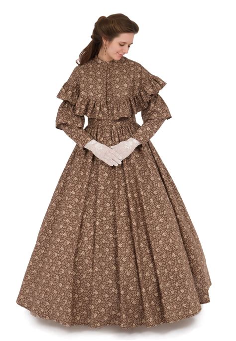 Original Screen Worn Movie Dress Period 1800 Calico Prairie Lace