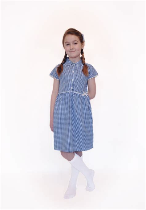 Pure Cotton Gingham School Summer Dress 5 Colours Available
