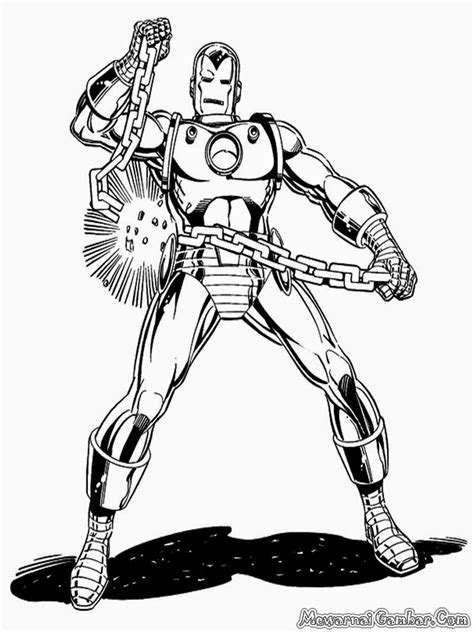 Superhero dancing coloring pages mewarnai spiderman hulk ironman captain america marvel. Iron Man - Mewarnai Gambar